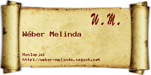 Wéber Melinda névjegykártya