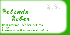 melinda weber business card